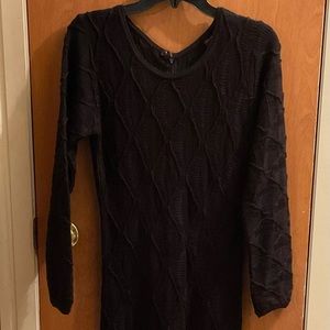 Bergatti black long sleeve sweater dress size L